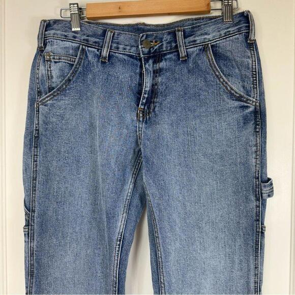 John Galt Medium Blue Natalia Low  Rise Carpenter Jeans - Picture 10 of 12